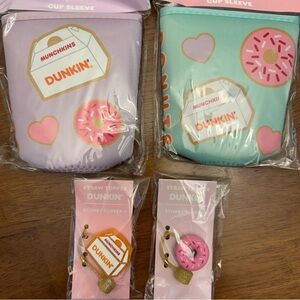 Dunkin' X Stoney Clover Lane Cup Sleeves and Straw Toppers Set!
